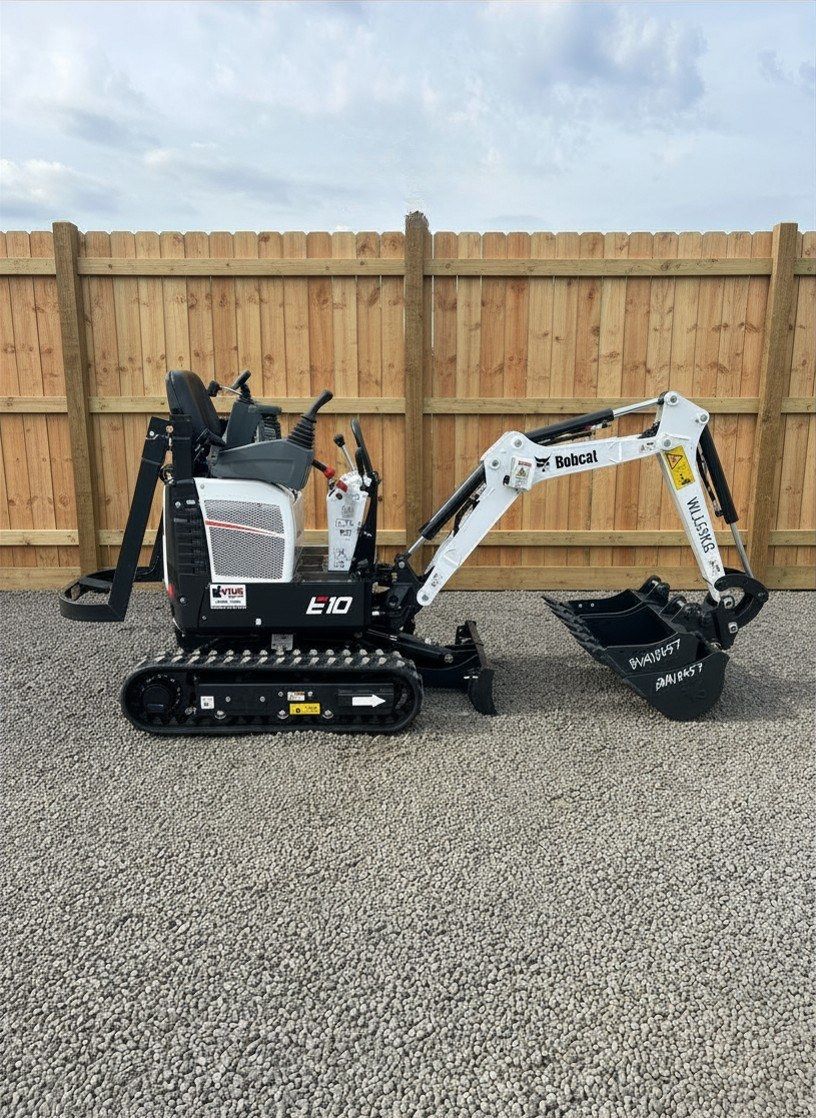 Bobcat E10 1.0 tonne mini excavator available for hire